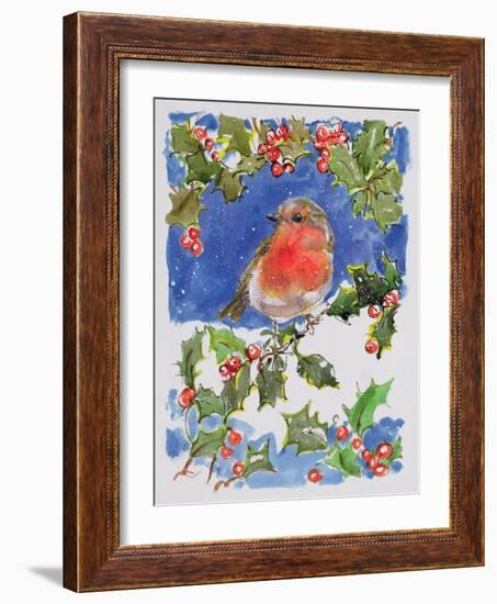 Christmas Robin, 1996-Diane Matthes-Framed Giclee Print