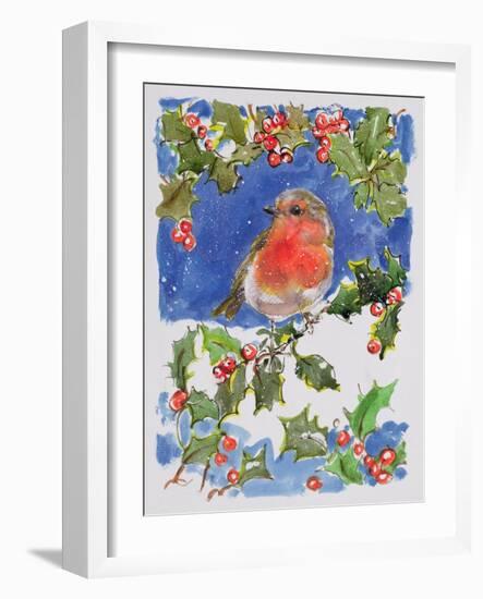 Christmas Robin, 1996-Diane Matthes-Framed Giclee Print
