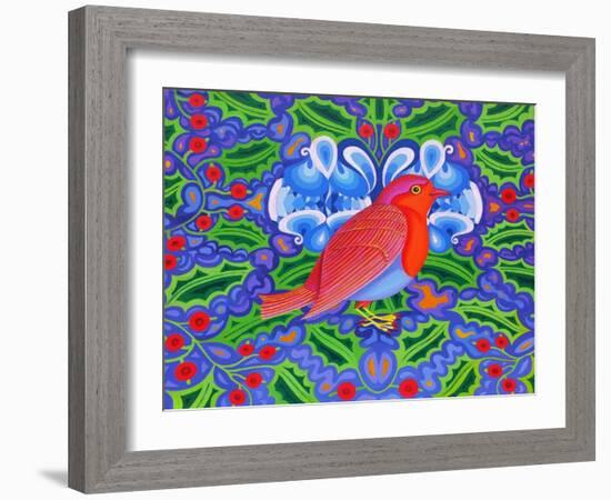 Christmas Robin, 2012-Jane Tattersfield-Framed Giclee Print