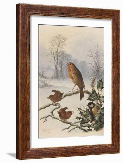 Christmas Robin and Friends-Harry Bright-Framed Giclee Print