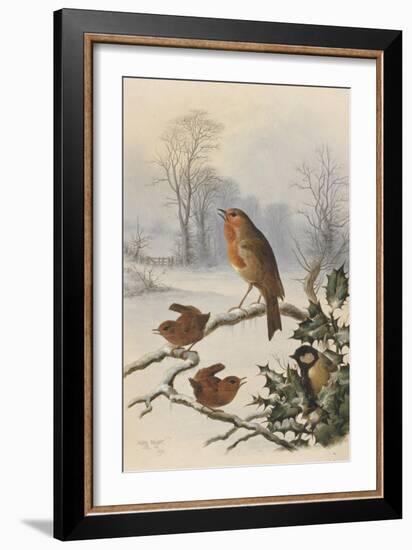 Christmas Robin and Friends-Harry Bright-Framed Giclee Print