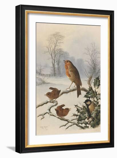 Christmas Robin and Friends-Harry Bright-Framed Giclee Print