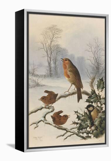 Christmas Robin and Friends-Harry Bright-Framed Premier Image Canvas