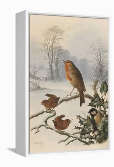 Christmas Robin and Friends-Harry Bright-Framed Premier Image Canvas