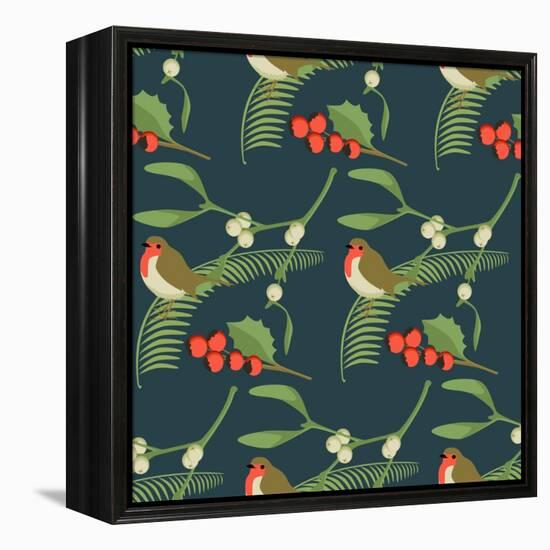 Christmas Robin-Claire Huntley-Framed Premier Image Canvas
