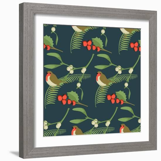 Christmas Robin-Claire Huntley-Framed Giclee Print