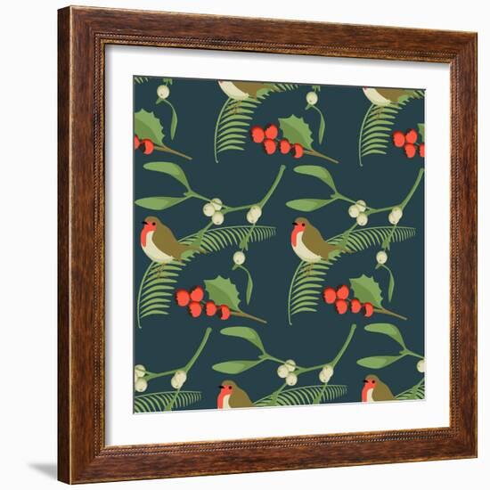 Christmas Robin-Claire Huntley-Framed Giclee Print