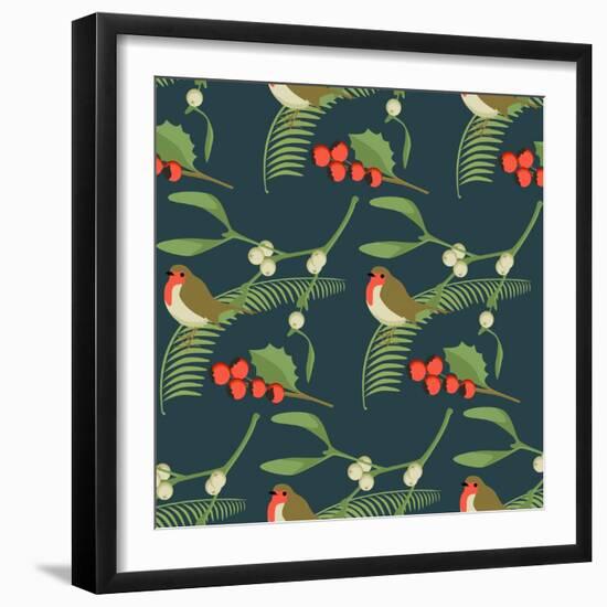 Christmas Robin-Claire Huntley-Framed Giclee Print