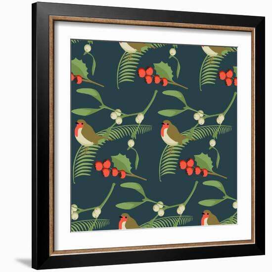 Christmas Robin-Claire Huntley-Framed Giclee Print