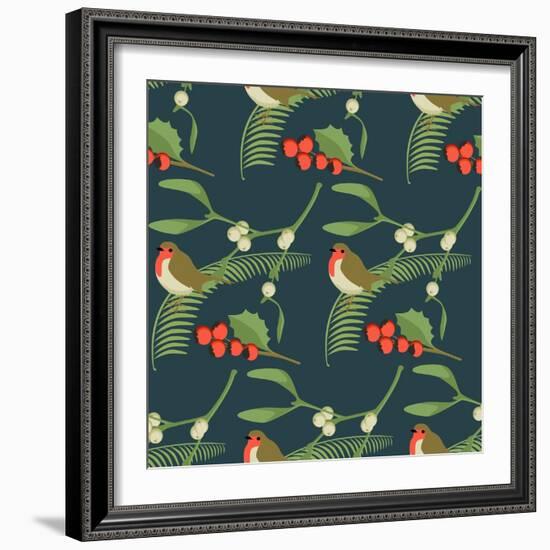 Christmas Robin-Claire Huntley-Framed Giclee Print