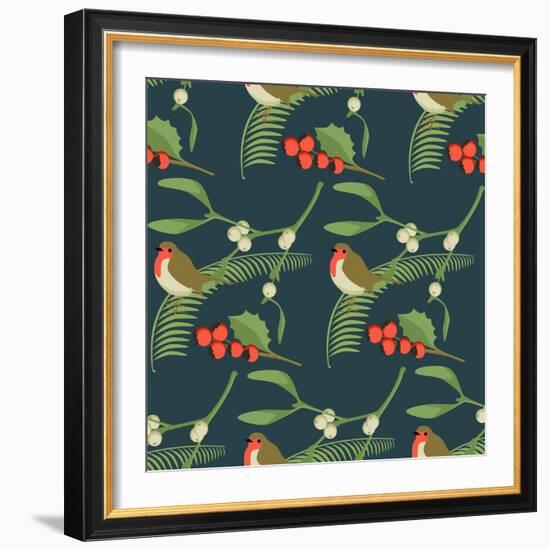 Christmas Robin-Claire Huntley-Framed Giclee Print