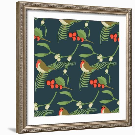 Christmas Robin-Claire Huntley-Framed Giclee Print