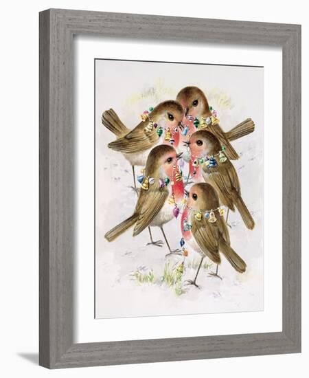 Christmas Robins-Stanley Cooke-Framed Giclee Print