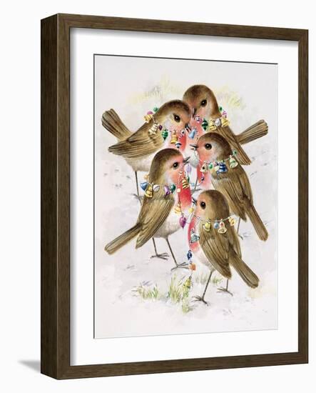 Christmas Robins-Stanley Cooke-Framed Giclee Print