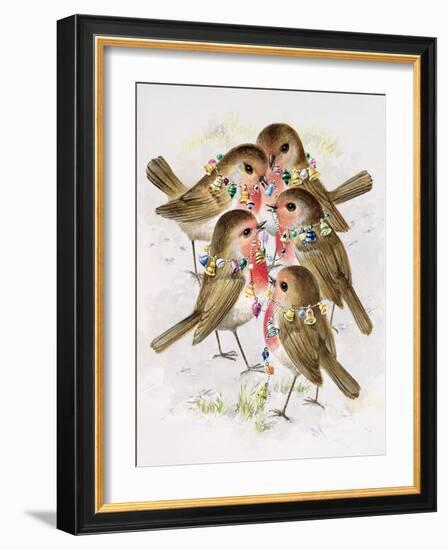 Christmas Robins-Stanley Cooke-Framed Giclee Print