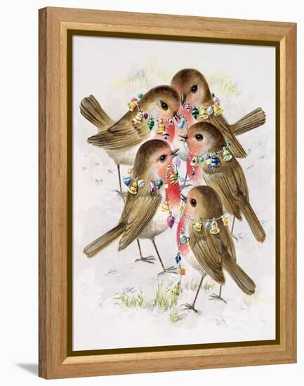 Christmas Robins-Stanley Cooke-Framed Premier Image Canvas