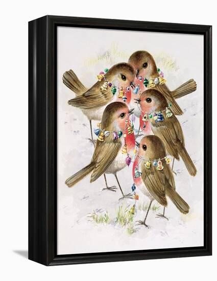 Christmas Robins-Stanley Cooke-Framed Premier Image Canvas