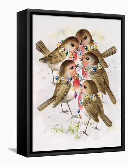 Christmas Robins-Stanley Cooke-Framed Premier Image Canvas