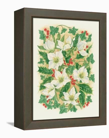 Christmas Roses, 1997-Linda Benton-Framed Premier Image Canvas