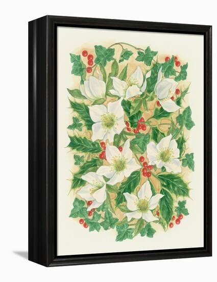 Christmas Roses, 1997-Linda Benton-Framed Premier Image Canvas
