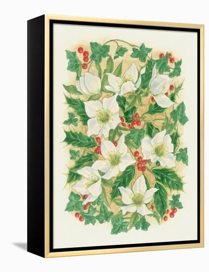 Christmas Roses, 1997-Linda Benton-Framed Premier Image Canvas