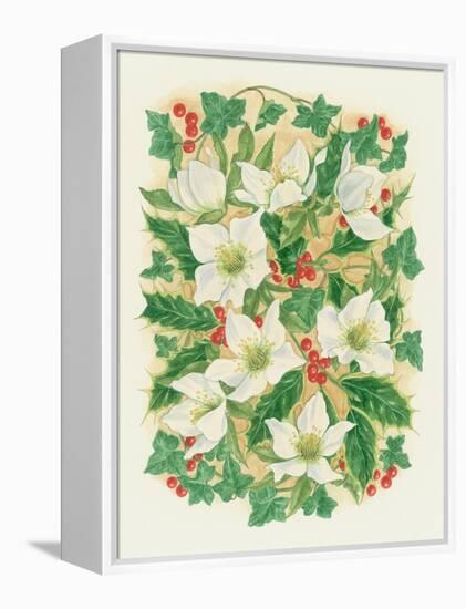 Christmas Roses, 1997-Linda Benton-Framed Premier Image Canvas