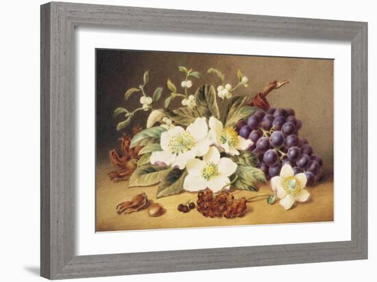 Christmas Roses with Mistletoe-Emma Walter-Framed Giclee Print