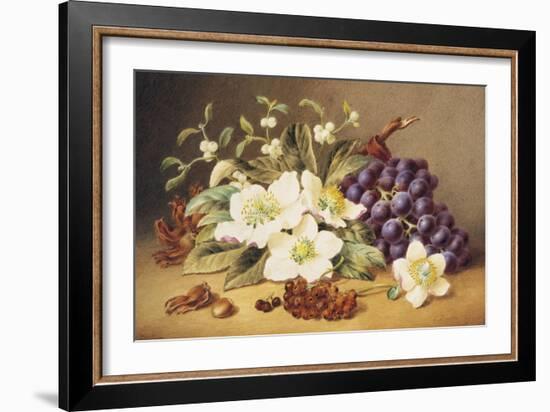 Christmas Roses with Mistletoe-Emma Walter-Framed Giclee Print