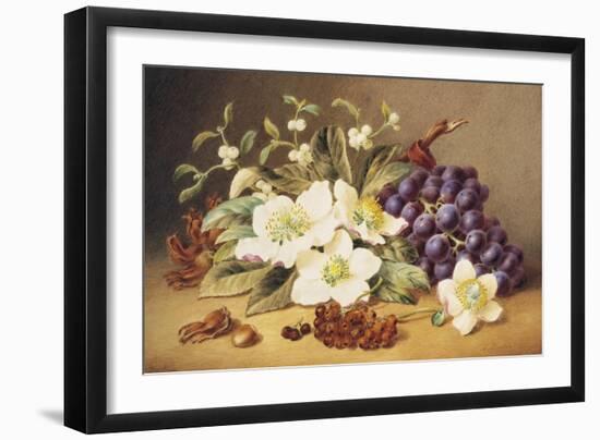 Christmas Roses with Mistletoe-Emma Walter-Framed Giclee Print