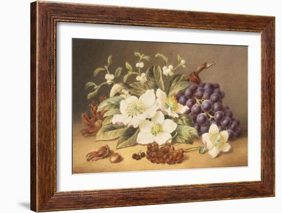 Christmas Roses with Mistletoe-Emma Walter-Framed Giclee Print