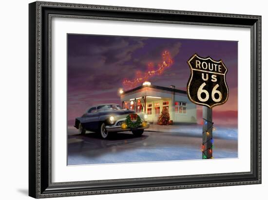 Christmas Route 66-Chris Consani-Framed Art Print