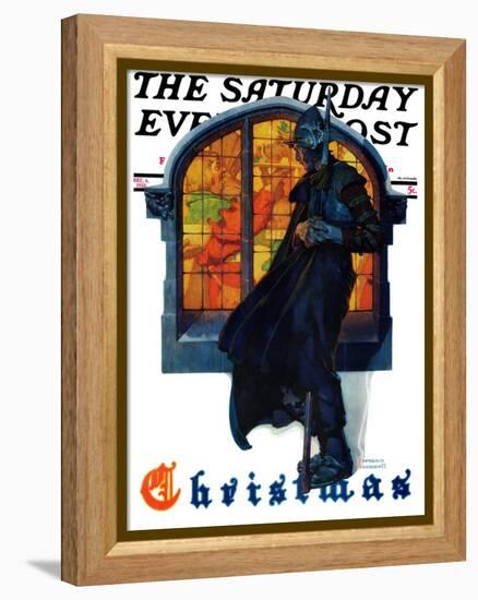 "Christmas" Saturday Evening Post Cover, December 6,1930-Norman Rockwell-Framed Premier Image Canvas