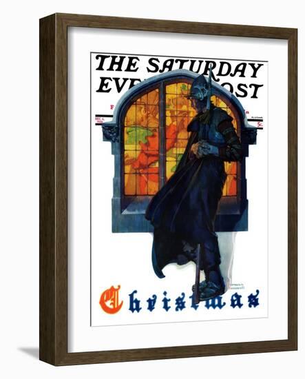 "Christmas" Saturday Evening Post Cover, December 6,1930-Norman Rockwell-Framed Giclee Print