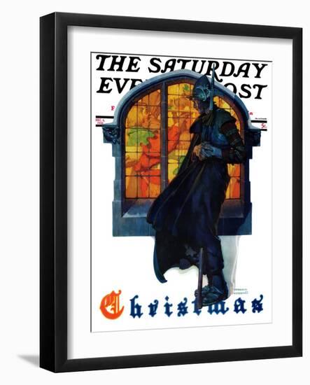 "Christmas" Saturday Evening Post Cover, December 6,1930-Norman Rockwell-Framed Giclee Print