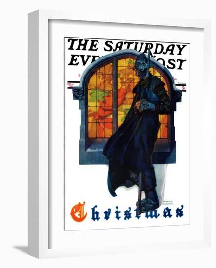 "Christmas" Saturday Evening Post Cover, December 6,1930-Norman Rockwell-Framed Giclee Print