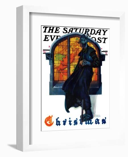 "Christmas" Saturday Evening Post Cover, December 6,1930-Norman Rockwell-Framed Giclee Print