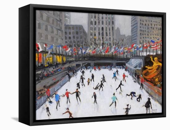 Christmas Skating, Rockerfeller Ice Rink, New York, 2017-Andrew Macara-Framed Premier Image Canvas