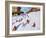 Christmas Sledging, Les Arcs-Andrew Macara-Framed Giclee Print