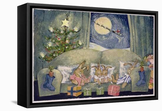 Christmas, Sleeping Rabbits, 1995-David Cooke-Framed Premier Image Canvas