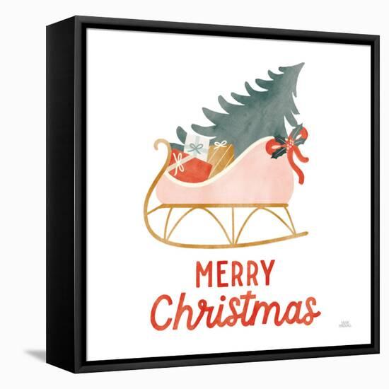 Christmas Sleigh-Laura Marshall-Framed Stretched Canvas