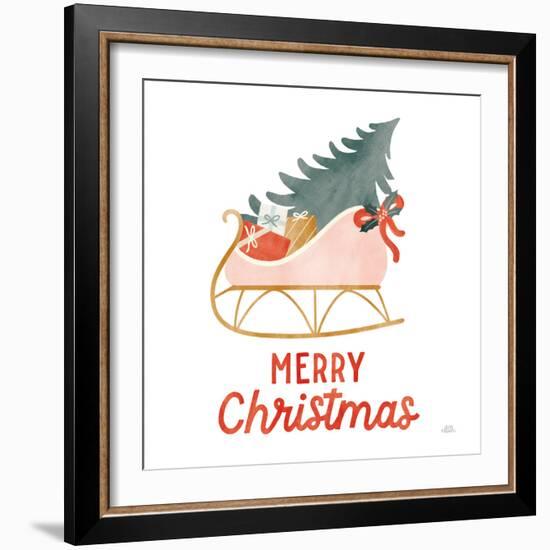 Christmas Sleigh-Laura Marshall-Framed Art Print
