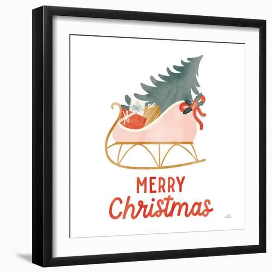 Christmas Sleigh-Laura Marshall-Framed Art Print