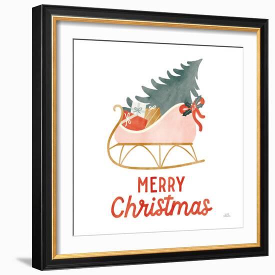 Christmas Sleigh-Laura Marshall-Framed Art Print