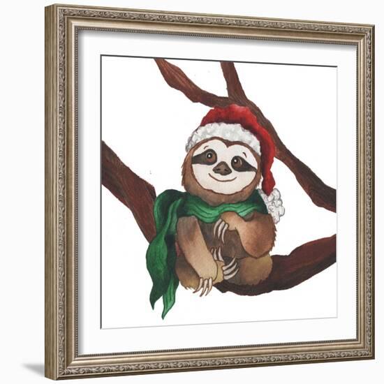 Christmas Sloth I-Elizabeth Medley-Framed Art Print