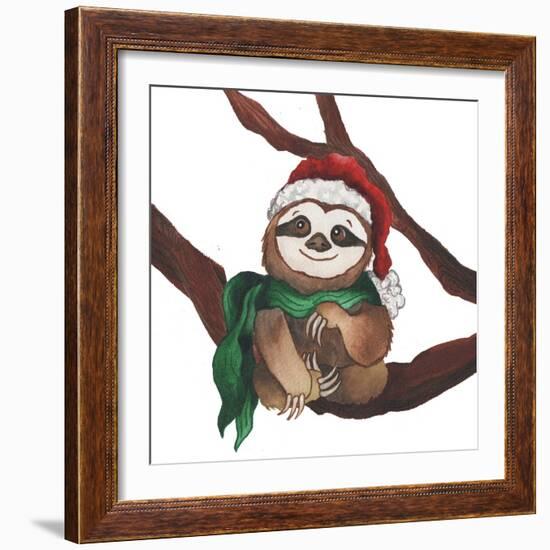 Christmas Sloth I-Elizabeth Medley-Framed Art Print