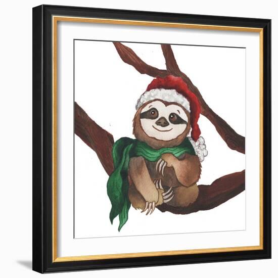 Christmas Sloth I-Elizabeth Medley-Framed Art Print