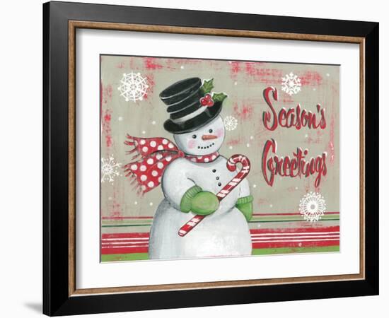 Christmas Snowman II-Kimberly Poloson-Framed Art Print