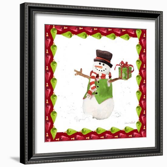 Christmas Snowman II-Lanie Loreth-Framed Art Print