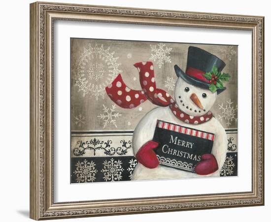 Christmas Snowman-Kimberly Poloson-Framed Art Print