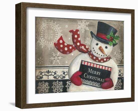 Christmas Snowman-Kimberly Poloson-Framed Art Print